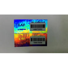 Custom one time use anti-counterfeiting 3D hologram sticker with barcode/ qr code